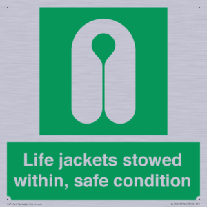 Life jackets stowed within